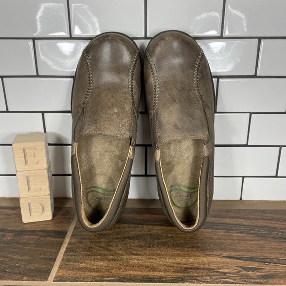 Dansko Womens Kim Nubuck Distressed Brown Leather Round Toe Slip On Clog Sz EU37 - Picture 6 of 10